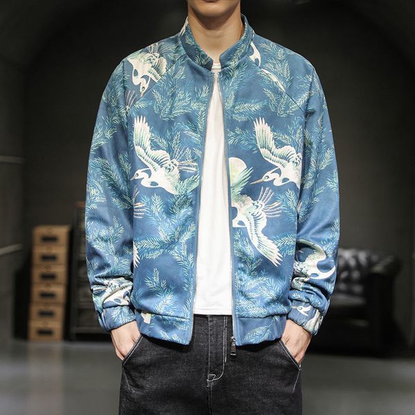 

2021 new privathinker embroidered chinese style jacket men's casual oversized autumn winter new male fashion jackets clothing tefh, Black;brown