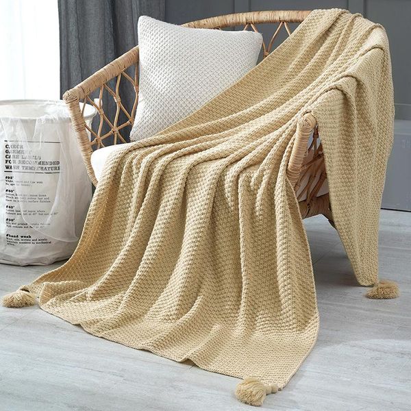 

blankets nordic style sofa cover blanket office napping shawl knitted wool leisure air conditioning