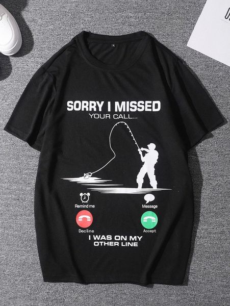 

men figure & slogan graphic tee s6w4#, White;black