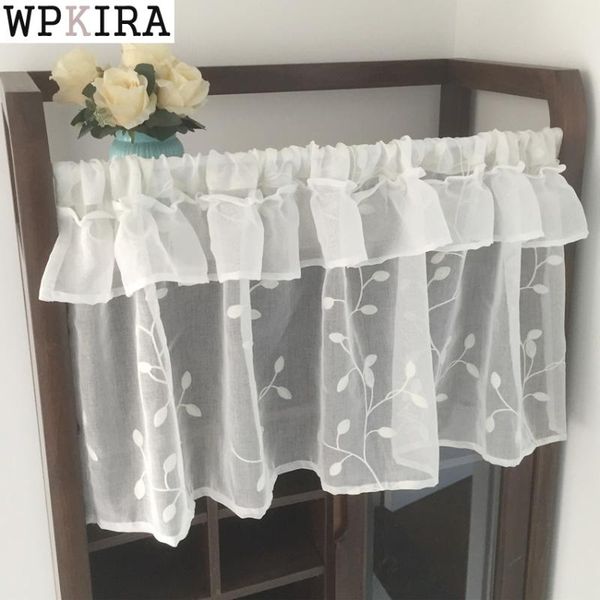 

curtain & drapes kitchen short sheer burnout roman blinds curtains peony panel tulle window treatment door home decor dl-ds015&20