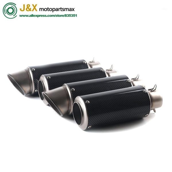 

51mm 60mm universal motorcycle escapes exhaust pipe with db killer pipe muffler carbon fiber modified exhaust stainless steel 351
