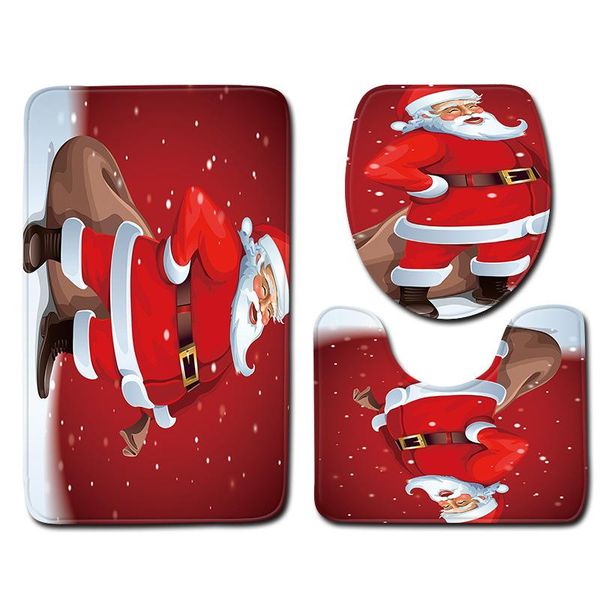 

carpets christmas toilet cover carpet merry decoration for home xmas bathroom decor navidad 2021 happy year