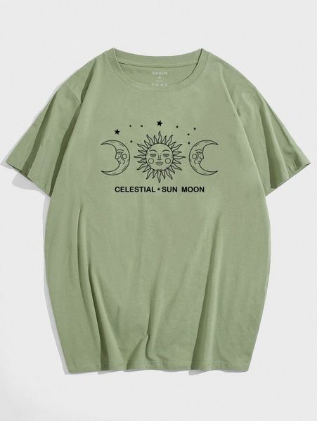 

men sun and letter graphic tee t4kt#, White;black