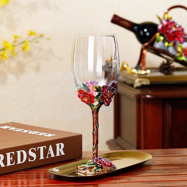 

creative vintage enamel wine glange crystal cup gooket home work great party cocktail кубок свадебный подарок wmtezm