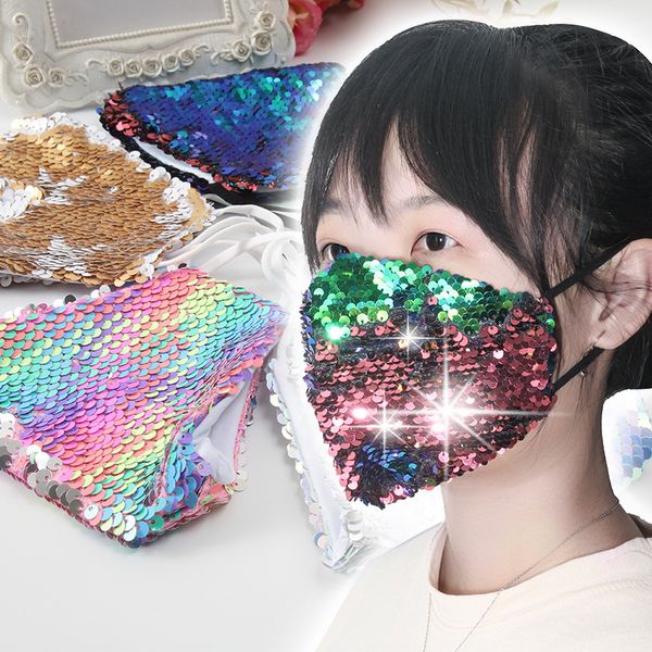

fashion is new colorful a sequined party trend the mask can be washed with water to prevent dust from pm2.5