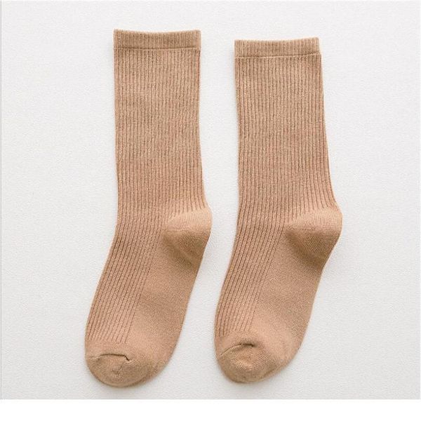 

1 pair of comfort autumn and winter ladies pile socks candy solid color cotton breathable tube trendy ladi jllzfo, Black