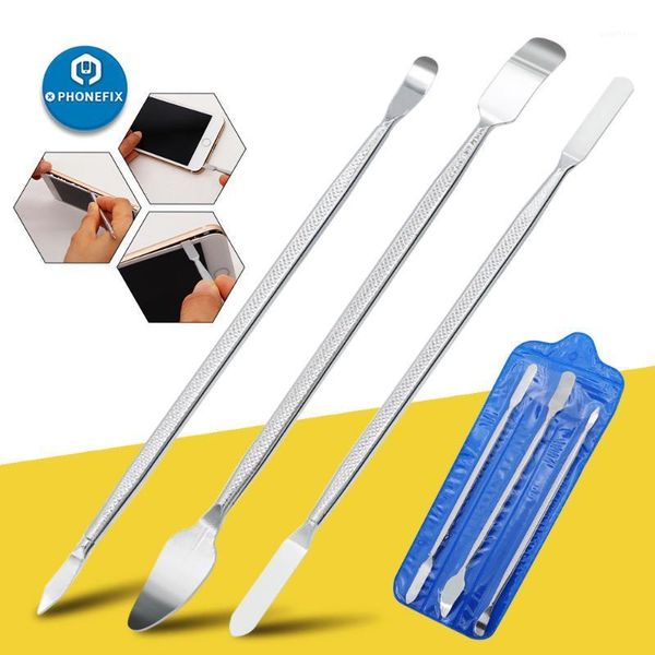

3pcs stainless steel spudger scraper pry opening tool kit for samsung mobile phone laptablet pc disassembly tool1