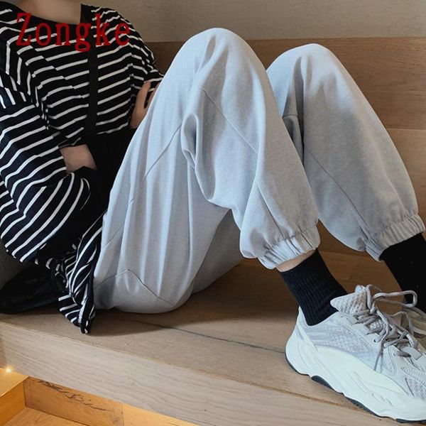 

men's pants zongke mens solid hip hop trousers men clothing jogger harajuku sweatpants 2021 m-2xl, Black