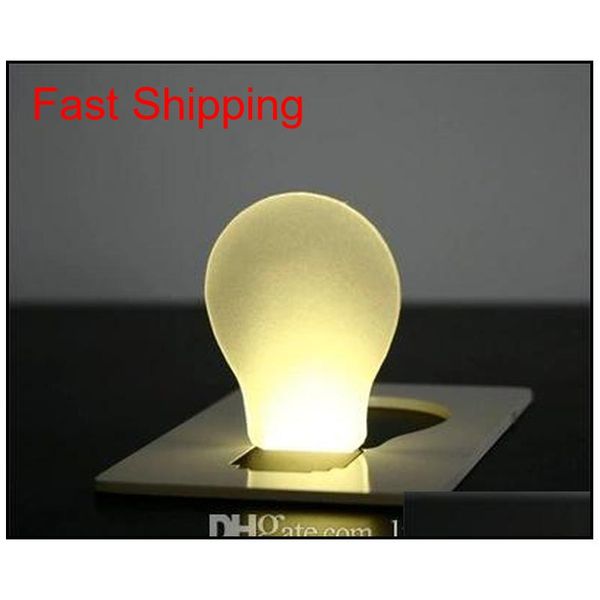

new new portable wallet card pocket led card night light lamp put in purse qylmdg nana_shop, Silver
