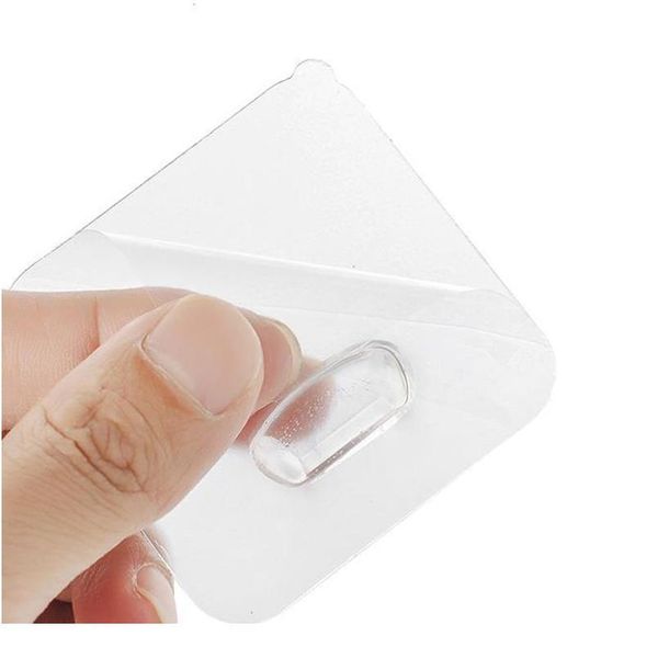 

3 pcs transparent hooks home kitchen bathroom office wall powerful plastic plug socket holder hanger wall storage high bbyxgh