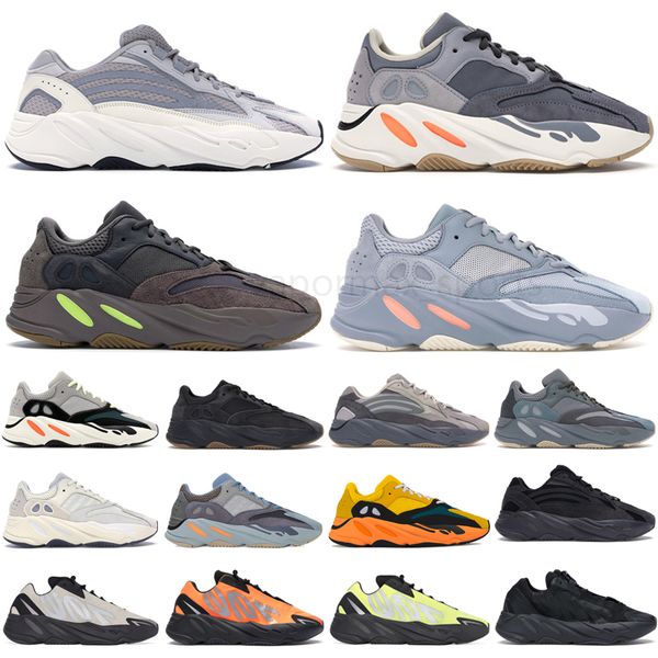 

kanye 3m reflective orange bone wave runner men women running shoes sneakers solid grey analog tael carbon blue designer shoes, White;red