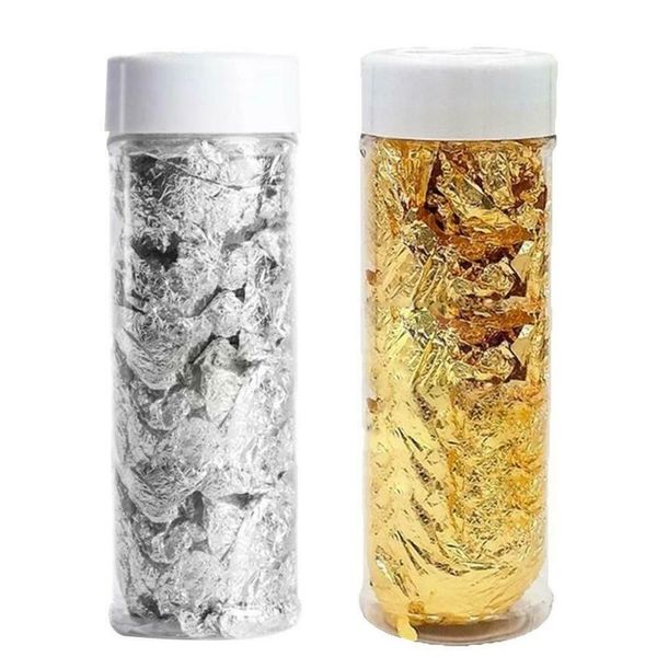 

other festive & party supplies edible goldleaf silver foil paper flakes cake ers for decor 1 jar safety