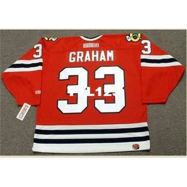 

mens #33 dirk graham chicago blackhawks 1990 ccm hockey jersey or custom any name or number retro jersey, Black
