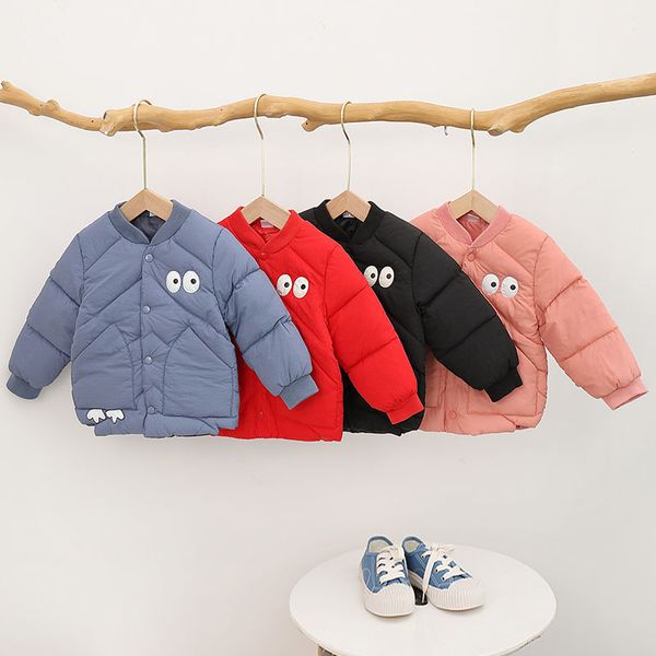 

baby's new cotton padded with inner liner short light down jacket children's wear in autumn and winter for, Blue;gray
