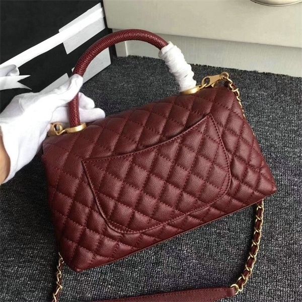 

calfskin real skin caviar genuine leather handbags brand women bags female purses luxury designer new 28cm q1118