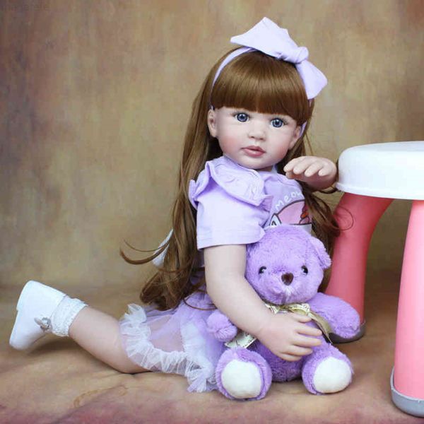 

60cm soft sile doll, 24 inch fabric, princess baby, long hair, children's birthday gift