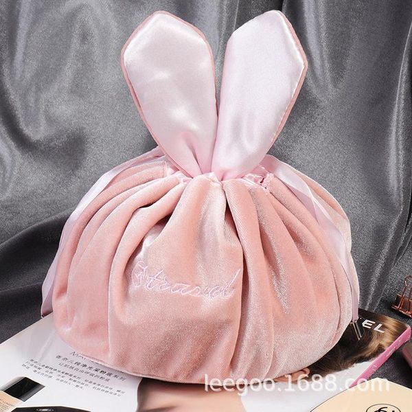 

большая сумка drawstring косметическая сумка большой емкости макияж путешествия бархат макияж kosmetyczka организатор туалетные клубы bolsa