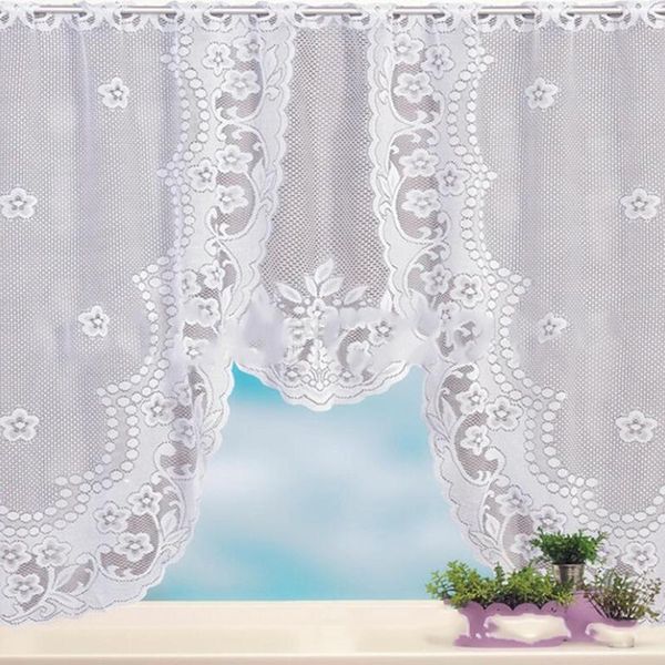 

european white lace sheer curtains for kitchen valance window tulle curtains coffee dividers curtain bedroom roman blinds