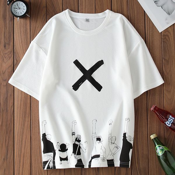 

2021 men's t shirt arriving new simple design cross line x printer t-shirts men summer style of in short t-shirt k139 c3a2, White;black