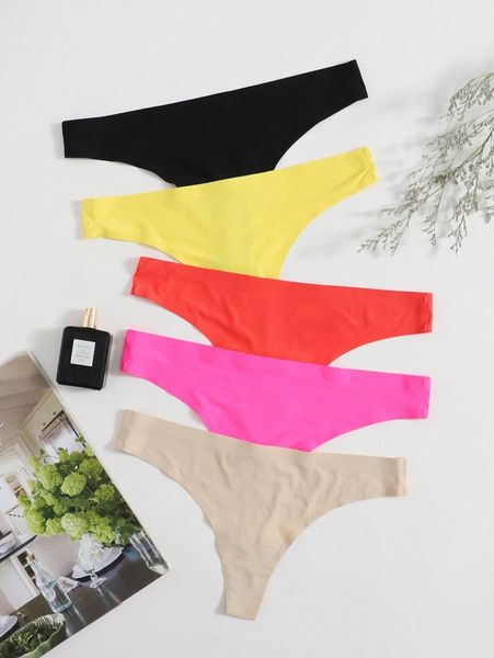 

5pack plus seamless panty set q8xu#, Black;white