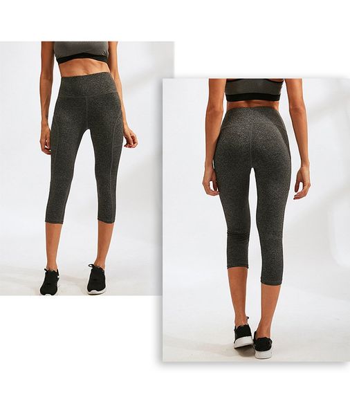 

wholesale casual high waist large size solid cropped trousers high elasticity yoga pants push up leggings sport women fitness gym clothing, White;red