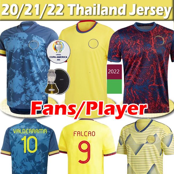

21/22 national team soccer jerseys fans player version 2021 copa america james .muriel falcao cuadrado men women kids kits football shirt t, Black;yellow
