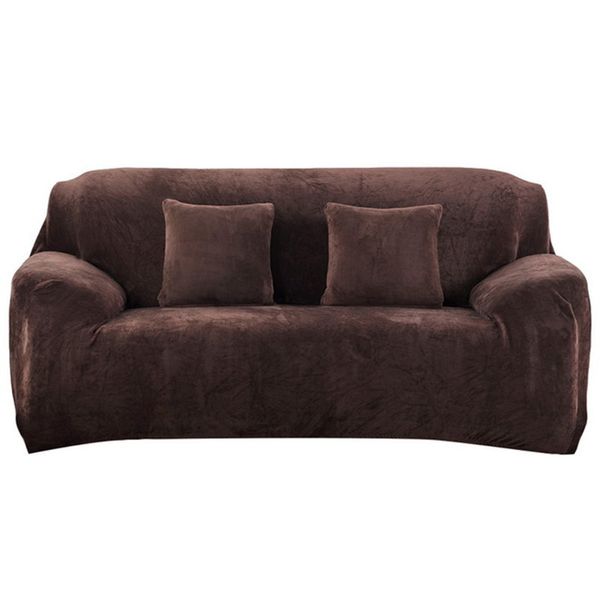 Verdicken Plüsch Sofa Abdeckung Elastische Ebene Sofa Abdeckungen für Wohnzimmer Universal Sektion L-förmige Möbel Couch Cover Slipcover 201120