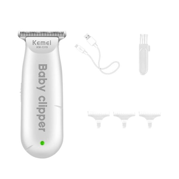 

kemei km-1319 mini electric hair trimmer baby usb rechargeable hair clipper infant quiet shaver kids haircut razor