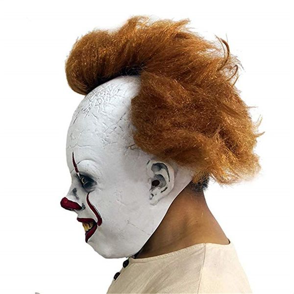 

2020 movie stephen king's it 2 joker pennywise full face horror clown latex mask halloween party horrible cosplay prop
