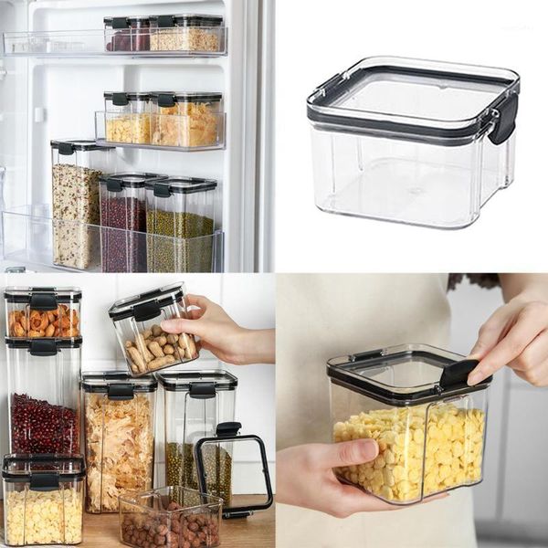

storage bottles & jars container with plastic lid | bpa leak proof organizer, clear1