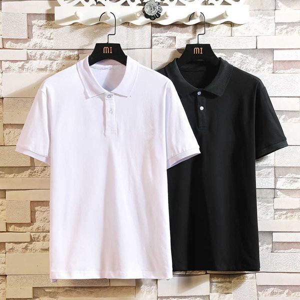 

new men's 2020 for polos men cotton short sleeve solid polo shirt casual breathable sportswear, White;black