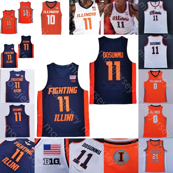 

custom illinois fighting illini basketball jersey ncaa college giorgi bezhanishvili griffin kipper nichols nunn anderson williams hawkins, Black;red