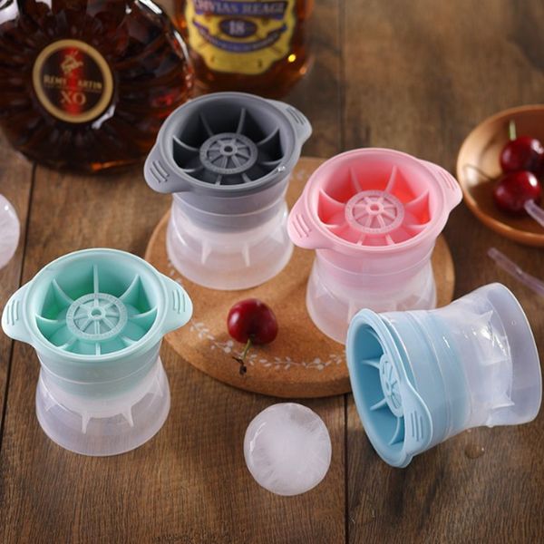 Cozinha Silicone Redondo Ice Ball Mold Mold Cube-Cubo-Bandejas Grande ferramenta de cozinha esférica KK668