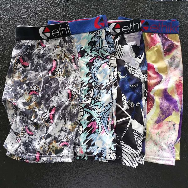 

in stock mens designer ethika boxer underwear shorts mens male underwear men boxer underpants comfortable breathable cuecas boxer s-xxl, White;black