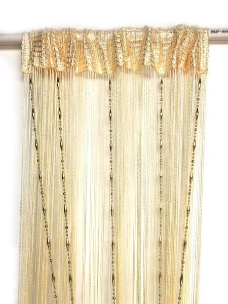 

200cm curtain line wedding holiday for living room decoration modern shiny drop beads tassel string door curtains window valance