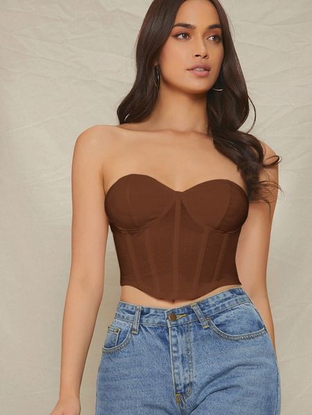 

bustier crop tube c33i#, White