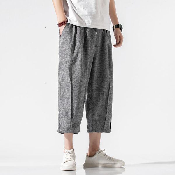 

neploha men's casual oversize pants 2020 spring summer chinese style shorts trousers hip hop streetwear male pants, Black