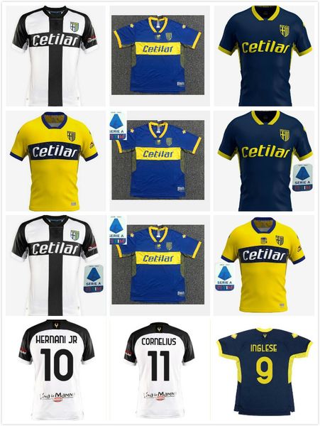 

2020 2021 parma calcio soccer jerseys cornelius grassi inglese gagliolo gervinho karamoh 20 21 football shirt s-2xl, Black;yellow