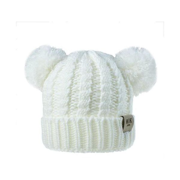 

kids designer hats caps baby winter hats wholesale children knitted pom poms handmade wool crochet beanies girls boys bonnets zy9c, Blue;gray