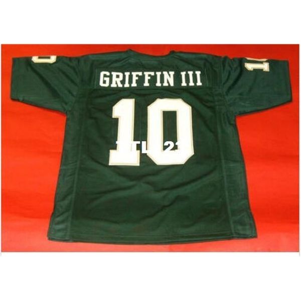 

123 custom green baylor bear #10 robert griffin iii custom college jersey size s-4xl or custom any name or number jersey, Black