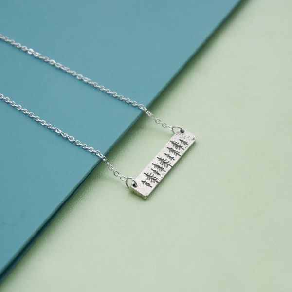 

12pcs pine tree necklace evergreen tree necklace winter for women, Silver
