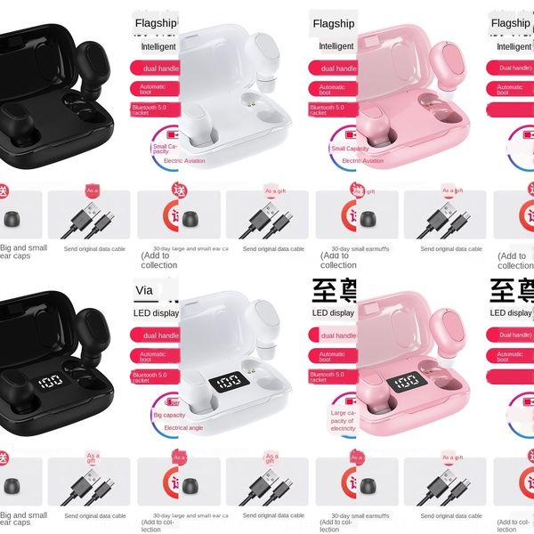 

hwdc earbuds bluetooth 5.0 magnetic headset tws cancelling 8d hifi sound handsheadphones for11 pro noise f9 with led display iz