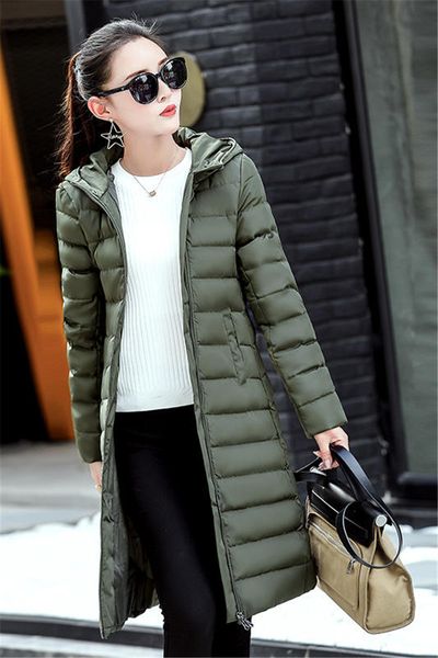 

2021 new winter hoodie parkas quilted cotton women's jackets plus size female jacket wxf401 3v70, Black