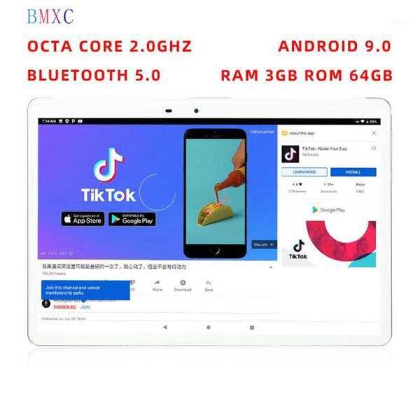 

2020 10 inch smart tablet android 9.0 octa-core 4g lte dual sim 5g wifi gps kids tablets for games gift1