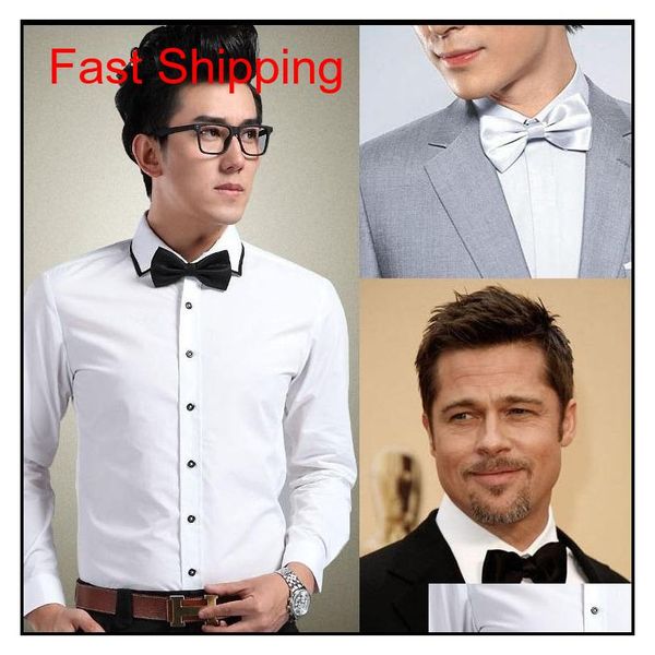 

pretied mens dickie bow tie ties bowtie pre tied adjustable wedding prom solid colors pl qylytw beauty888, Black;gray