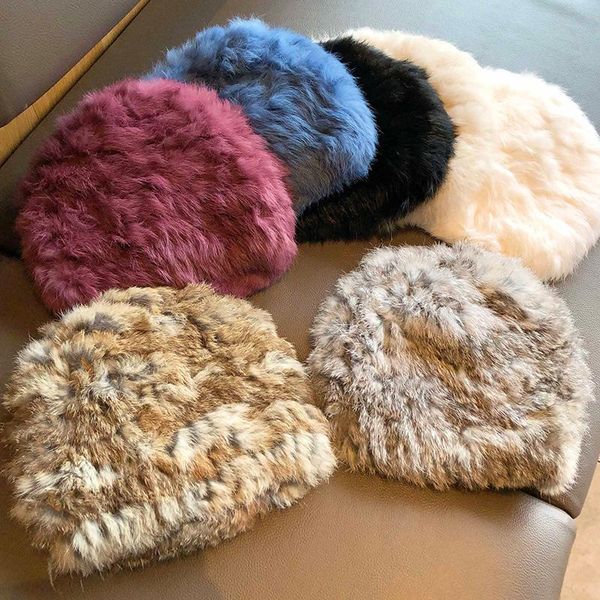 

beanie/skull caps women faux fur hat russian knit cap female winter and warm thick ski protection ear, Blue;gray