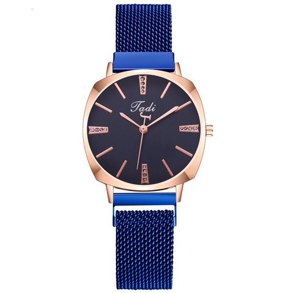 

new milan womens watch magnet buckle steel belt watch quartz watch ladies fashion rhinestones bracelet women dress, Slivery;brown