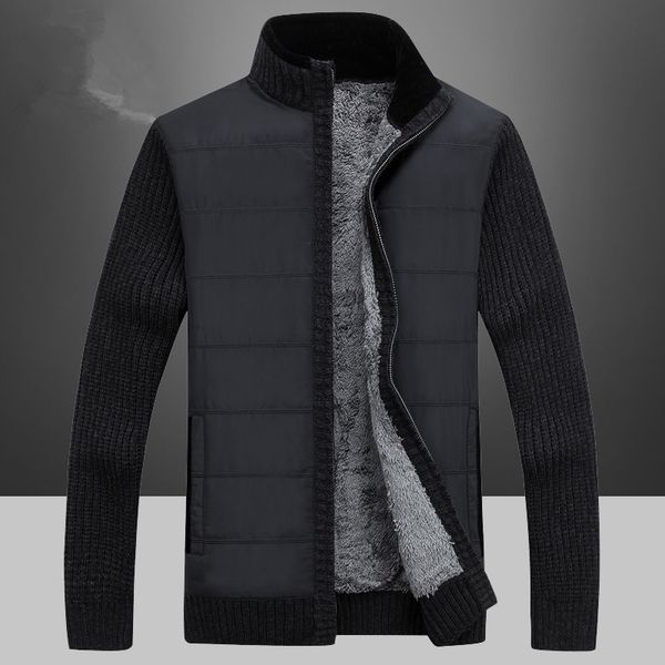 

2020 fashion-branded garments cardigan sweaters winter tights thicken men's warm jackets big size in4w, White;black