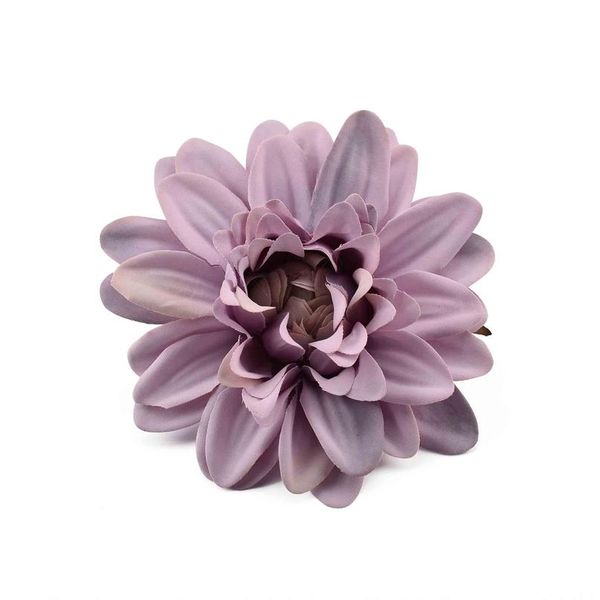

6pcs superior quality 10cm artificial dahlia silk flower white rose heads for wedding decoration diy wreath craft fake bbyqlr