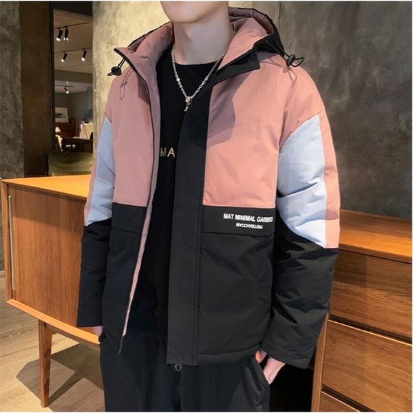 

2021 new winter parka men autumn warm slim mens coats cotton jackets dt1t, Black